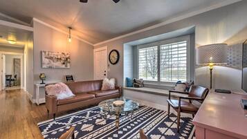 Smart TV, DVD player, books, video library