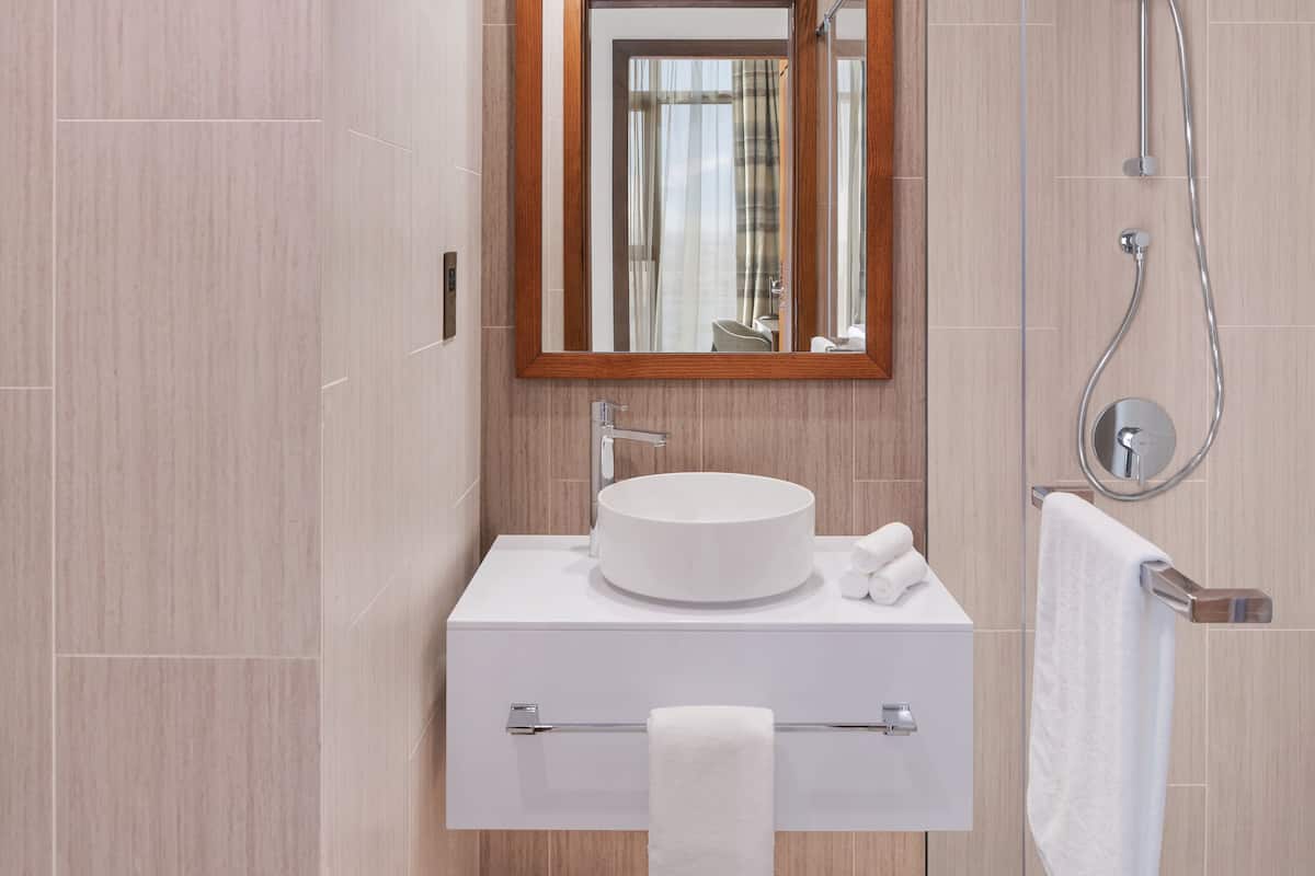 free toiletries, hair dryer, bathrobes, slippers