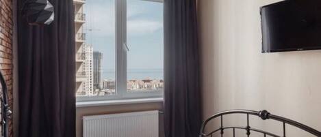 2 bedrooms, in-room safe, iron/ironing board, travel cot