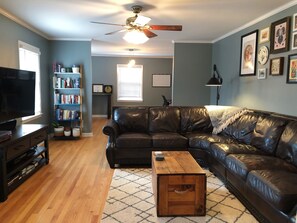 TV, video games, books, music library