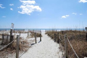On the beach - BEAUTIFUL OCEANFRONT END UNIT W/PANORAMIC VIEWS IN WINDY HILL-ELEVATORS/SLEEPS 8 (North Myrtle Beach)