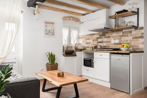 Apartment, 1 Bedroom (2) | Private kitchenette | Fridge, stovetop, coffee/tea maker, electric kettle - Corfu Sky Loft (Corfu)