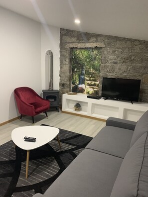 Télévision, cheminée