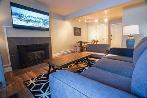 Smart TV, fireplace, Netflix, DVD player