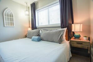 2 bedrooms, iron/ironing board, travel crib, WiFi