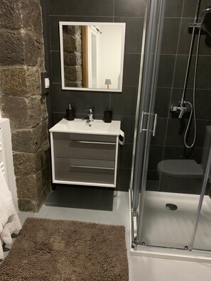 Standard Double Room | Bilik Mandi | Pancuran mandi, hulu semburan mandi hujan, pengering rambut 