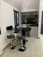 Shared fridge, microwave, highchair