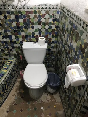 Family Room | Bathroom | Shower, free toiletries, hair dryer, towels