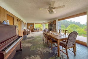Interior - Dog-friendly, waterfront home with ocean views, private hot tub & deck (Orick)