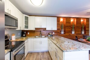 Fridge, microwave, coffee/tea maker