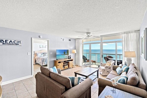 TV, DVD player - Oceanfront 3 bedroom beauty which offers all the right amenities | Blue Water Keyes - 1206 (North Myrtle Beach)