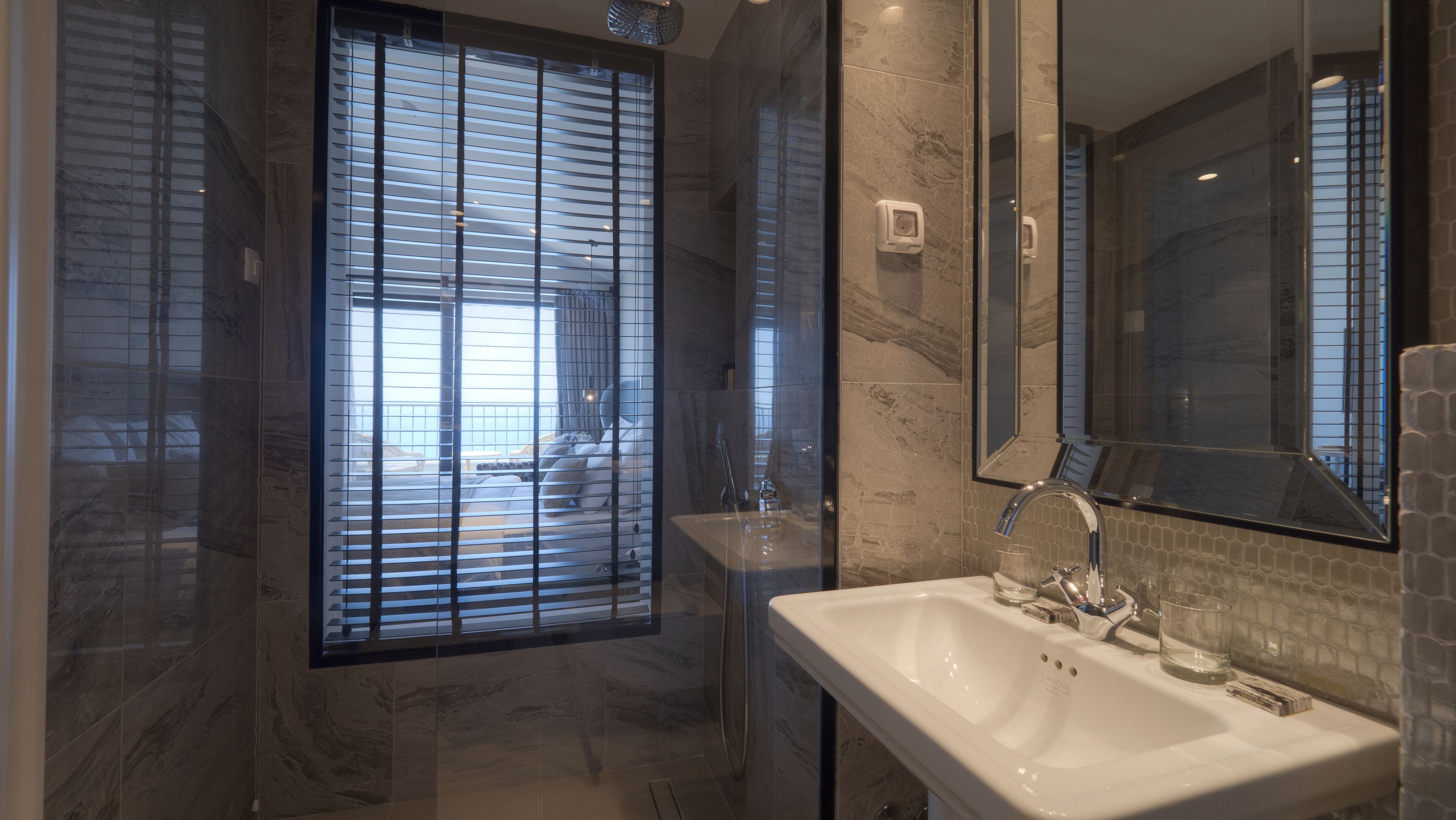 shower, free toiletries, hair dryer, bathrobes