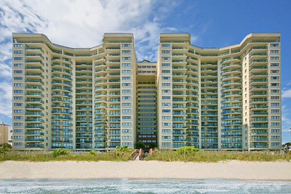 Exterior - 4th floor charmer with ocean views, 1-bedroom, 1-bath, Ocean Drive condo | Ocean Bay Club - 406B (North Myrtle Beach)