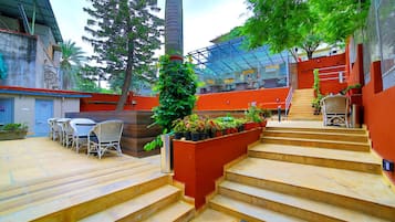 Outdoor banquet area