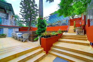 Outdoor banquet area