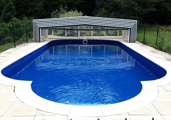 A heated pool