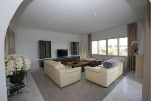 Televisión y chimenea 