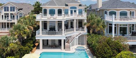 A heated pool