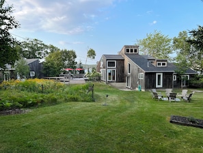 Rustic Maine home with a private rocky beach. 
