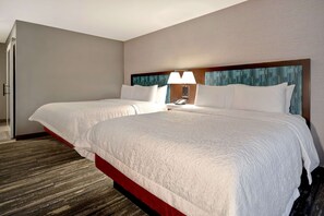 Room, 2 Queen Beds, Refrigerator & Microwave | Desk, laptop workspace, blackout drapes, iron/ironing board - Hampton Inn Pleasant View, TN (Pleasant View)