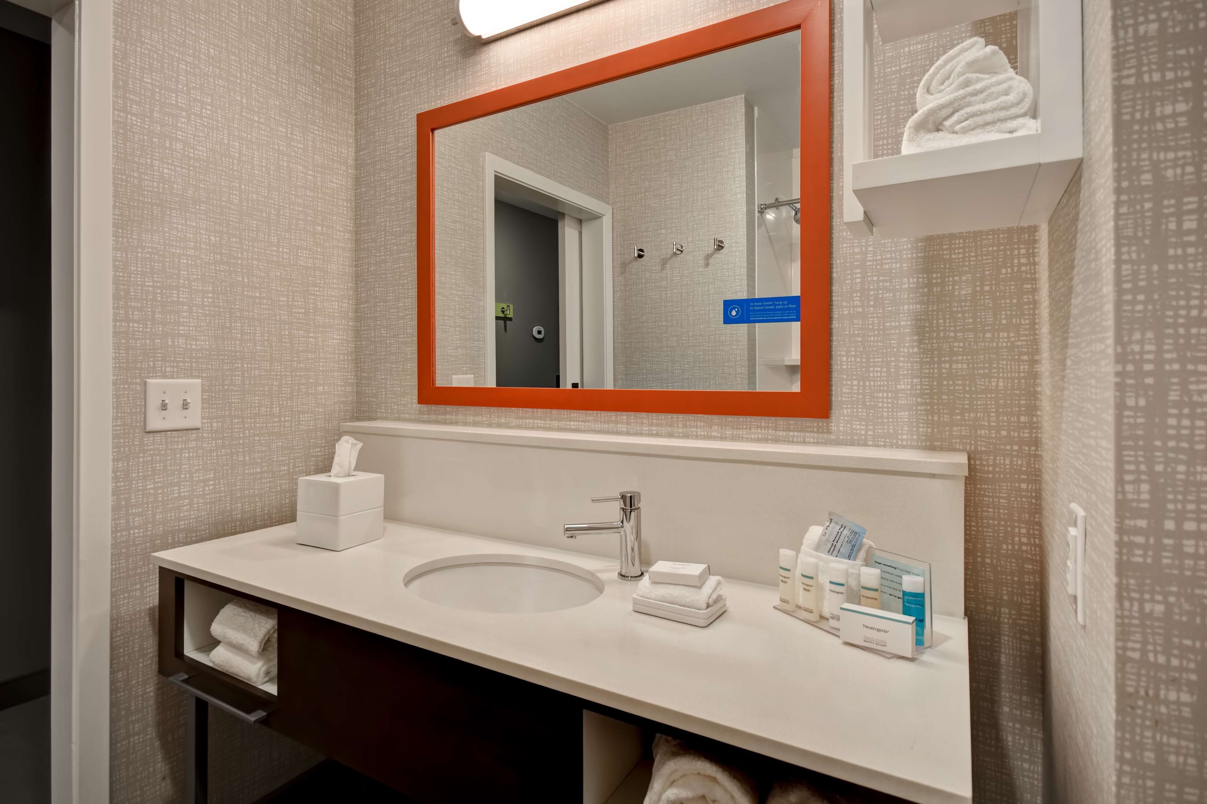 room, 2 queen beds, refrigerator & microwave | bathroom | free toiletries, hair dryer, towels, soap