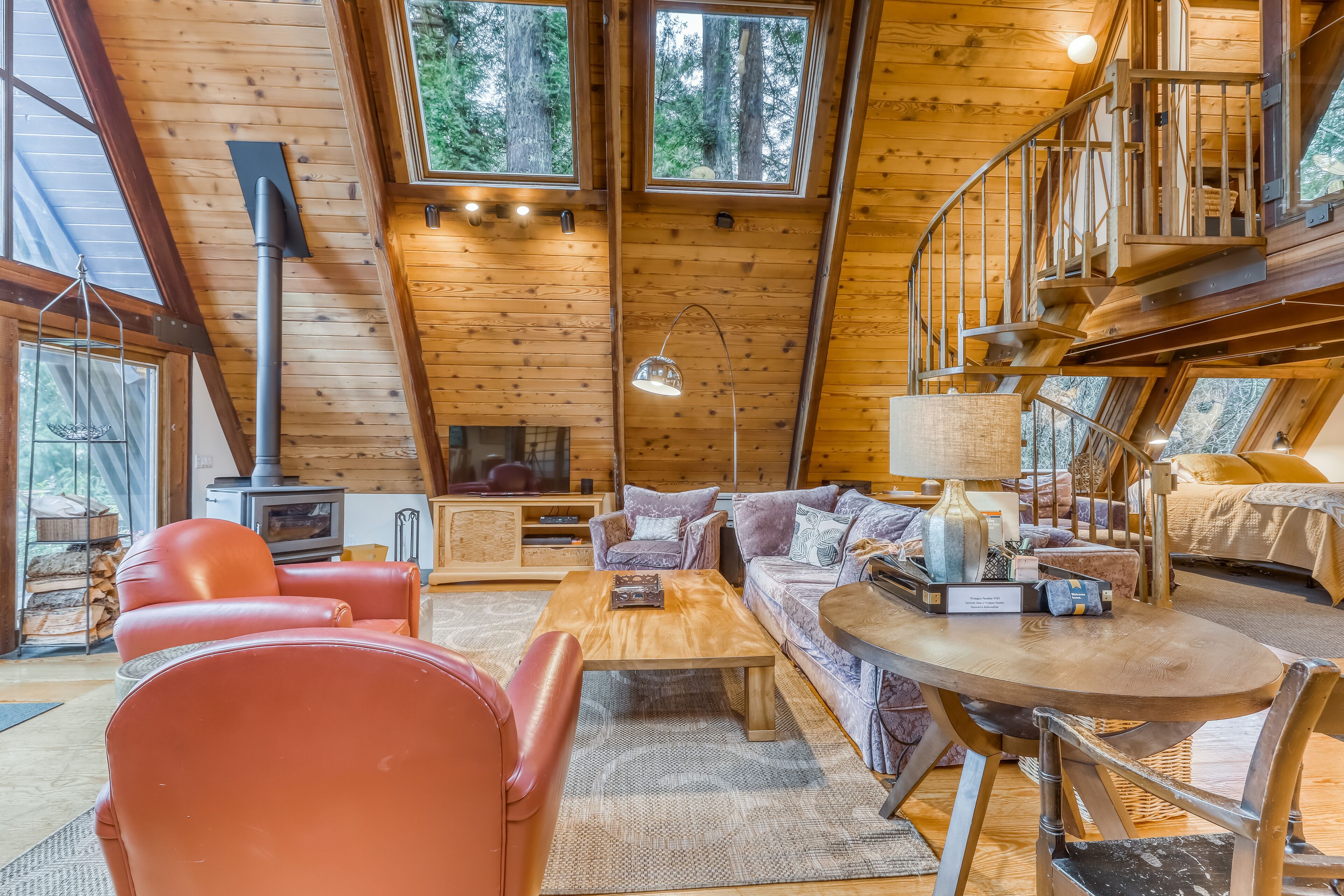 Beautiful, Japanese-Inspired A-Frame Home w/ Lush Gardens & Private Hot Tub