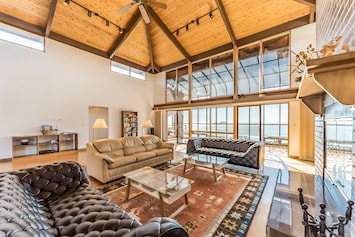 Image of Luxurious home boasting ocean views, a sauna, pool table, and more!