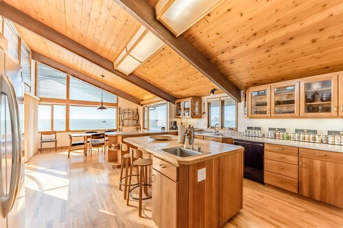 Luxurious home boasting ocean views, a sauna, pool table, and more
