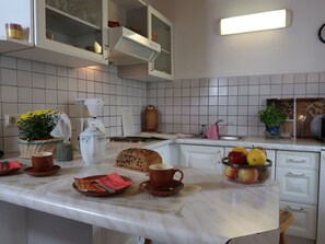 Oven, toaster, highchair - Beautiful apartment for 4 people with TV and pets allowed (Neustrelitz)