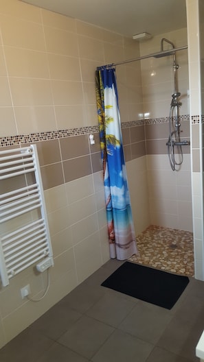 Regadera y toallas