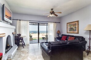 TV, fireplace, DVD player, stereo
