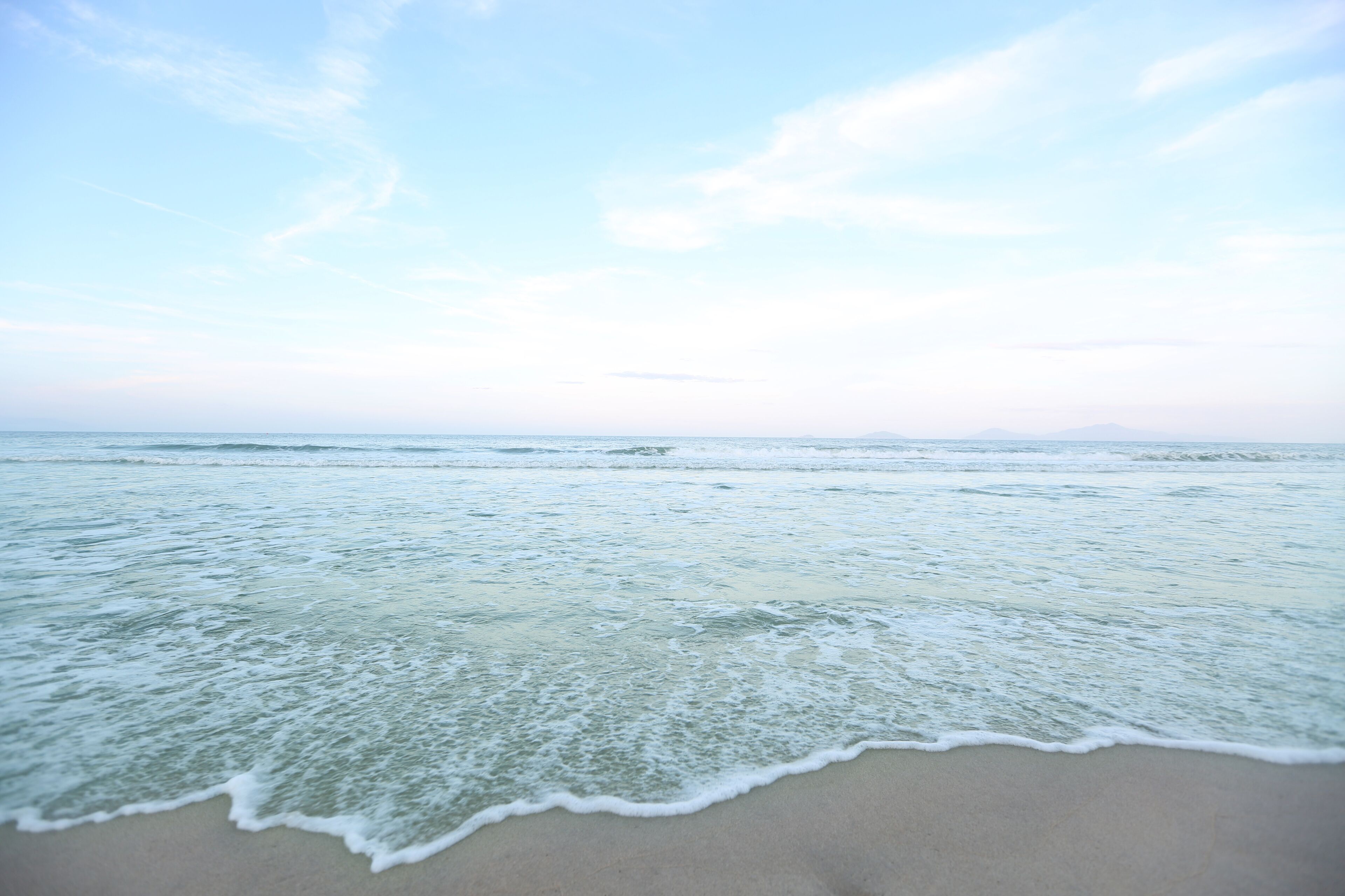 Beach umbrellas, beach towels, beach yoga