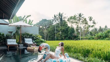 Grand 1 Bedroom Private Pool Villa with Ricefield View | Kolam renang pribadi