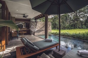 Villa, 1 camera da letto, piscina privata | Area soggiorno | Smart TV, Netflix, servizi in streaming