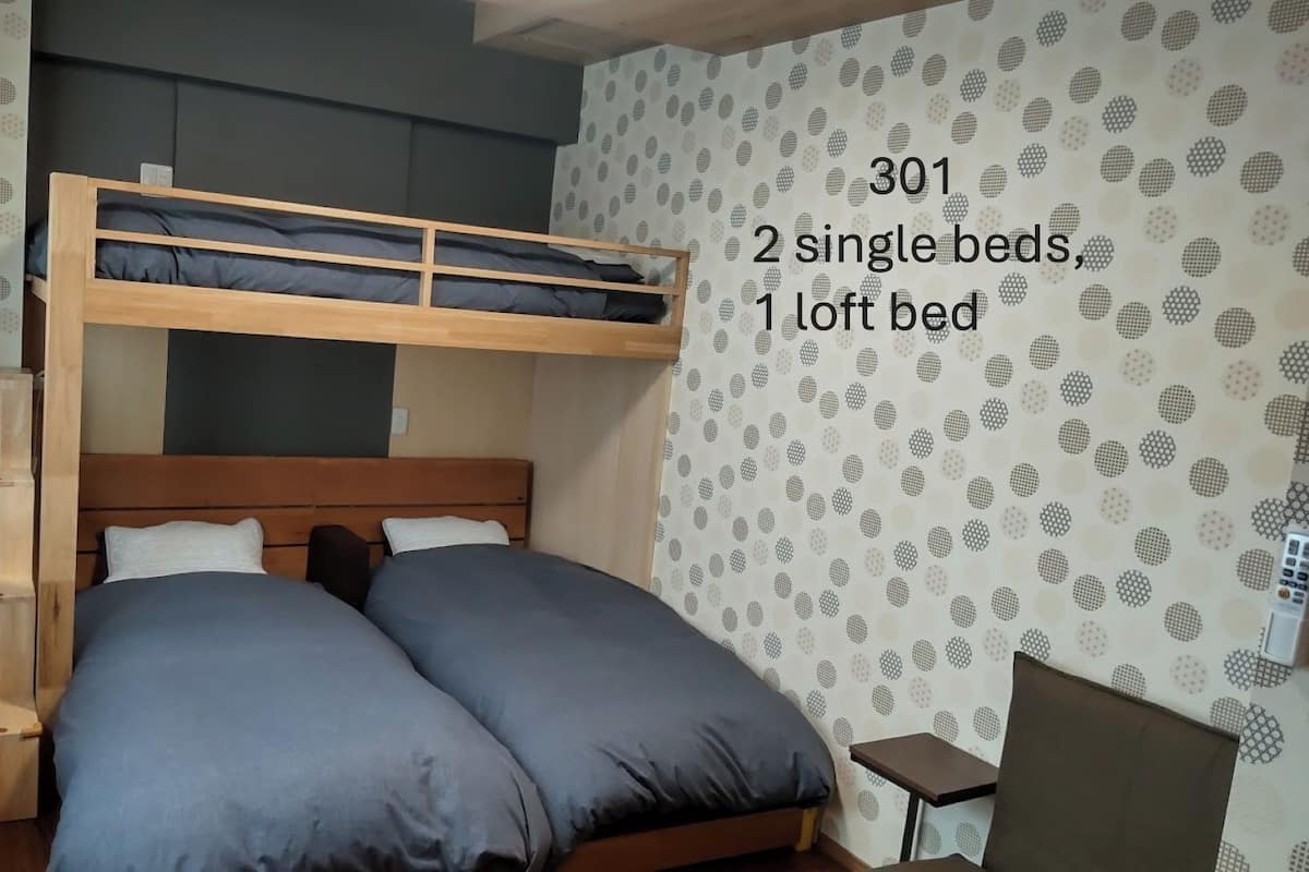 标准三人房 | 羽绒被、遮光窗帘、免费 WiFi