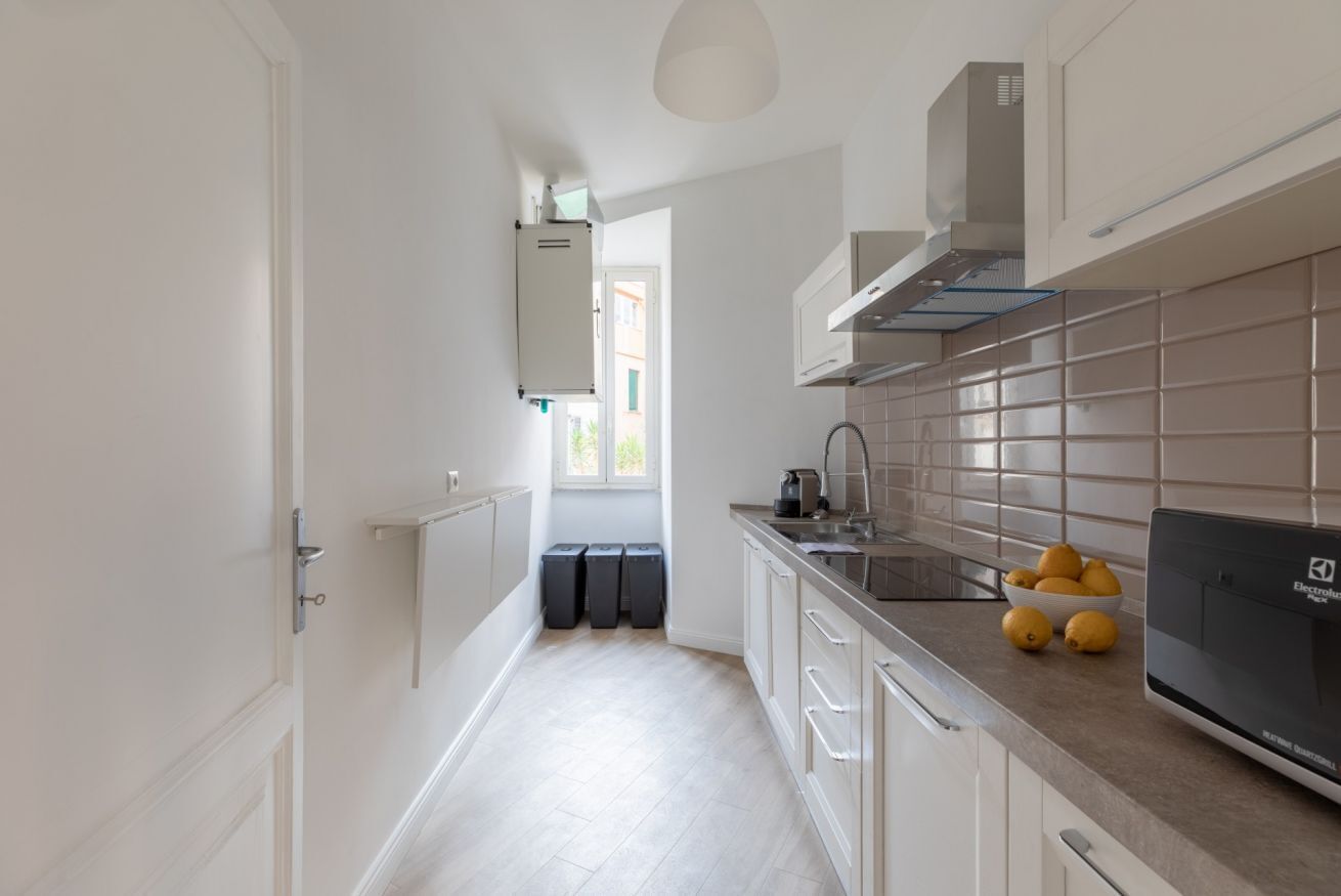 Frigorífico, microondas, placa de cocina y lavavajillas