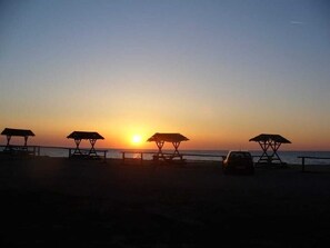 Sun-loungers, beach towels