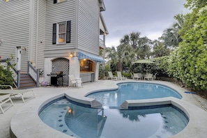 A heated pool