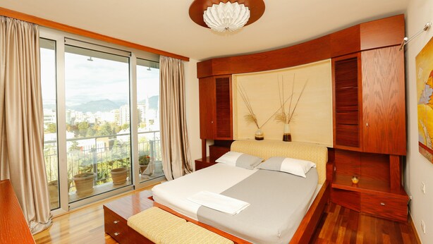 Presidential Apartment, City View | 3 bedrooms, desk, laptop workspace, iron/ironing board - Luxury European Trade Center Apartment (Tirana)