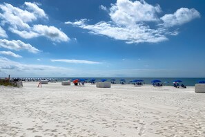 Vlak bij het strand