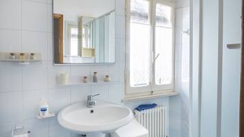 Shower, bidet, towels