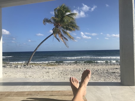 On the beach, beach towels. Southern Exposure, Secluded New Beach House on Cayman Brac! Divers delight!