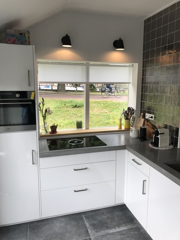 Private kitchen | Fridge, microwave, oven, stovetop