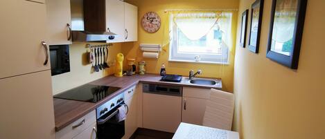 Kühlschrank, Ofen, Herdplatte, Geschirrspüler