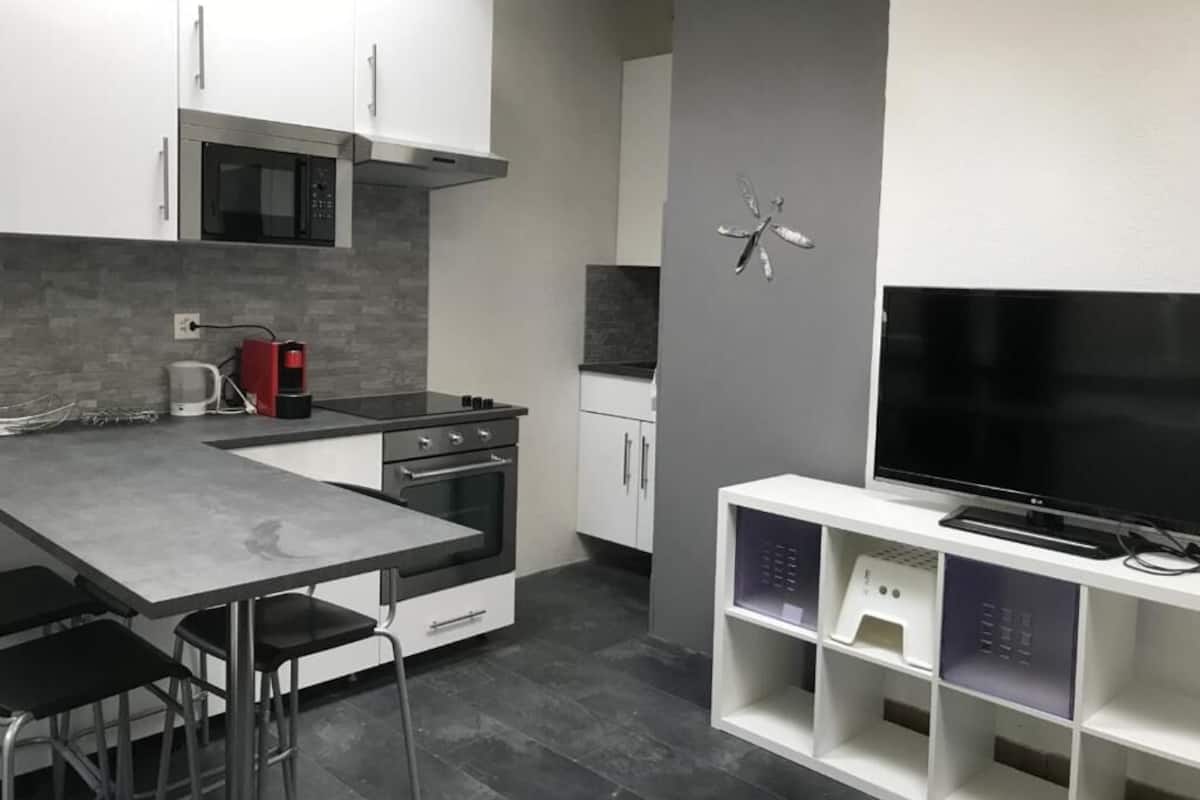 Comfort Studio | Private kitchen | Fridge, microwave, oven, stovetop