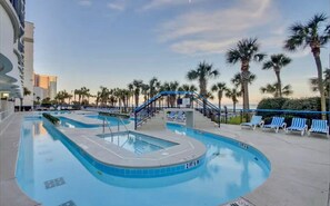 Indoor pool, outdoor pool - Oceanfront 5th floor unit at Caribbean Resort -Myrtle Beach (Myrtle Beach)