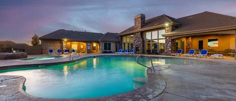 A heated pool