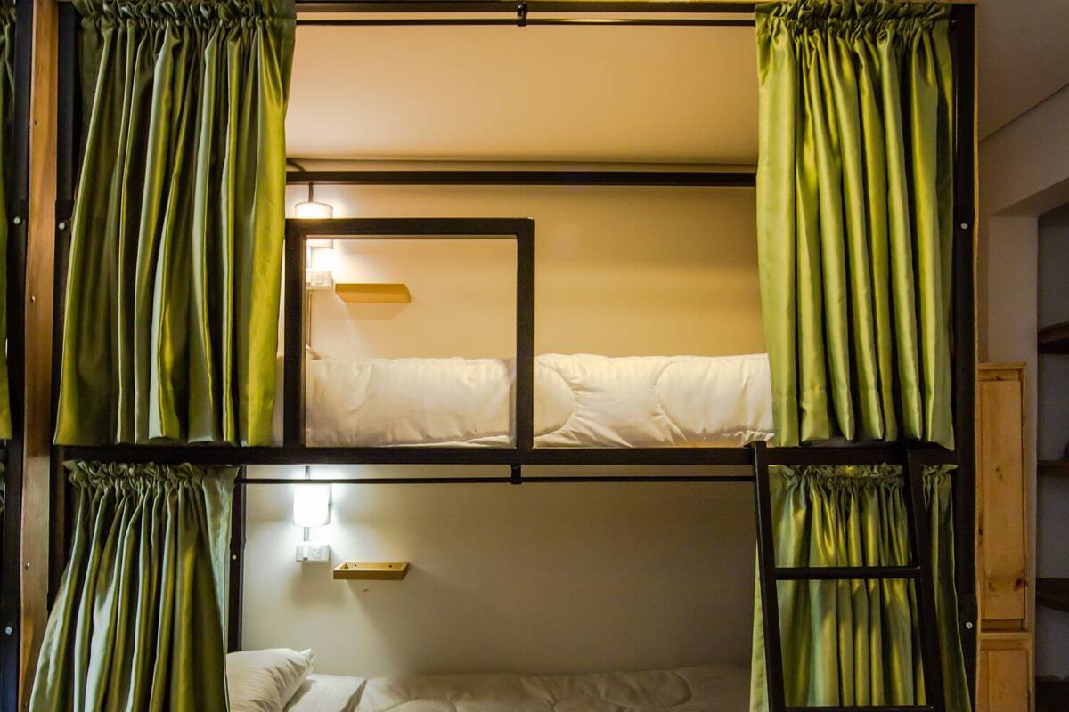 Blackout curtains, free WiFi, bed sheets