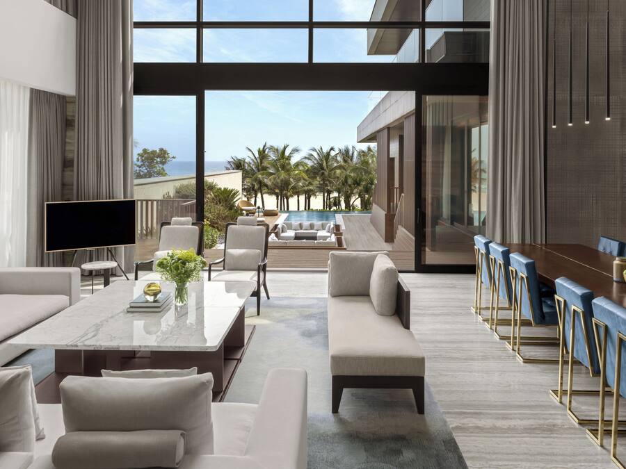 Monogram 4 bed room Beachfront Villa | Living room | 32-inch Smart TV with cable channels, TV, toys