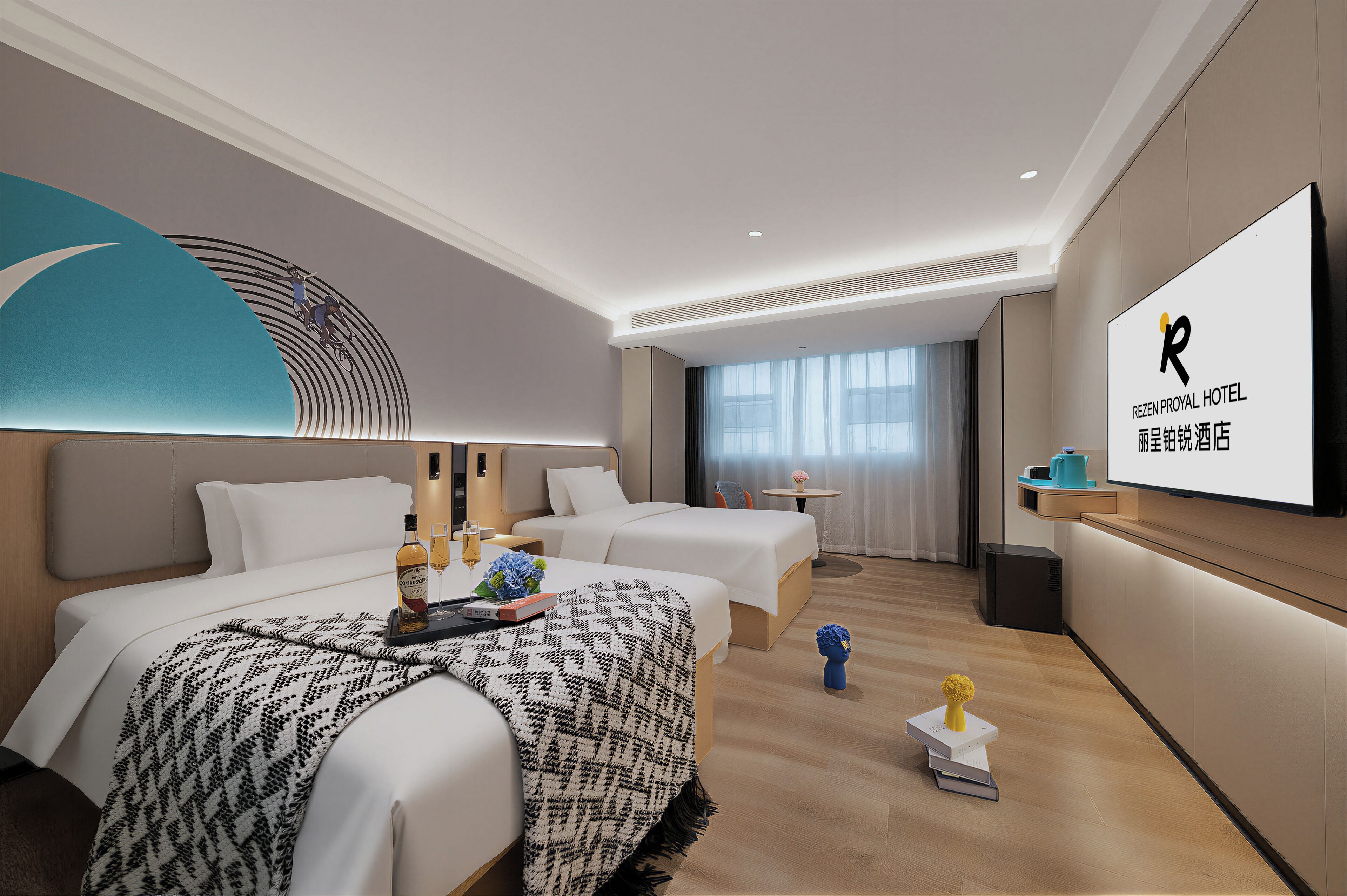 Chambre Affaires avec lits jumeaux | Coffres-forts dans les chambres, bureau